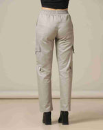 Load image into Gallery viewer, Tagdo Cotton Multi-Pocket Cargo Pant for Women Silver

