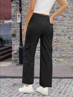 Load image into Gallery viewer, Tagdo Cotton Multi-Pocket Cargo Pant for Women Black
