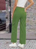 Load image into Gallery viewer, Tagdo Cotton Multi-Pocket Cargo Pant for Women Green

