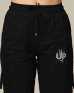 Load image into Gallery viewer, Tagdo Cotton Multi-Pocket Cargo Pant for Women Black
