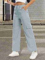Load image into Gallery viewer, Tagdo Cotton Multi-Pocket Cargo Pant for Women Silver
