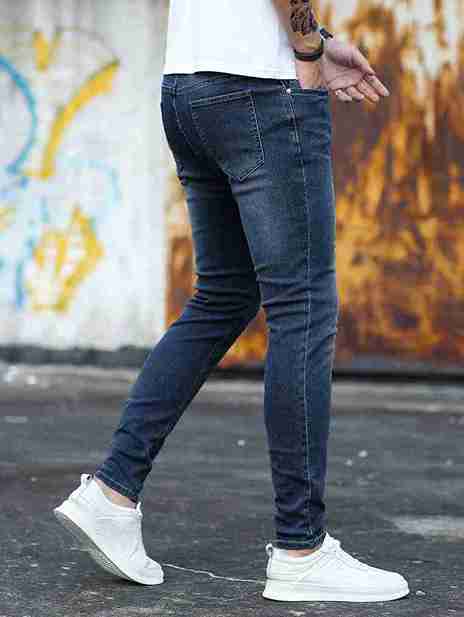 Tagdo Skinny Fit Stretch Denim Jeans for Men Dark Wash
