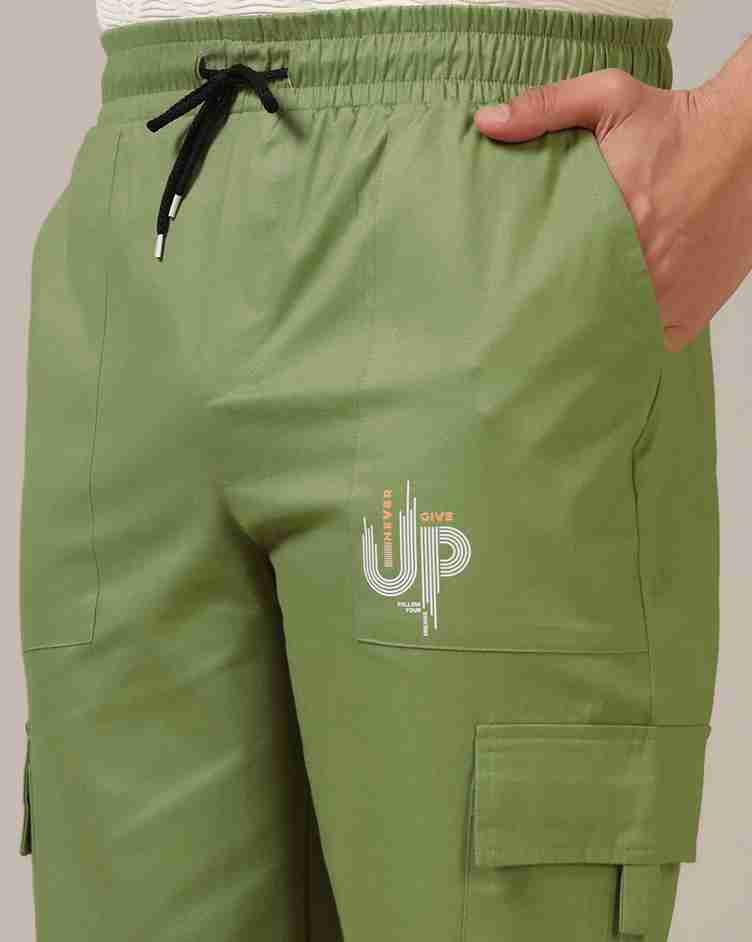 Tagdo Cotton Multi-Pocket Cargo Pant for Men Green
