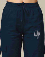 Load image into Gallery viewer, Tagdo Cotton Multi-Pocket Cargo Pant for Women Navy
