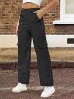 Load image into Gallery viewer, Tagdo Cotton Multi-Pocket Cargo Pant for Women Black

