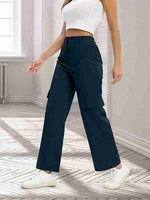 Load image into Gallery viewer, Tagdo Cotton Multi-Pocket Cargo Pant for Women Navy
