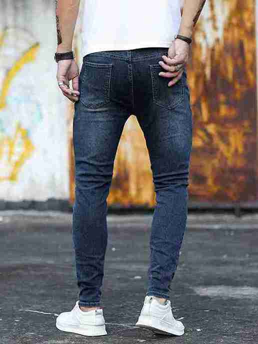 Tagdo Skinny Fit Stretch Denim Jeans for Men Dark Wash