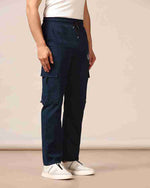 Load image into Gallery viewer, Tagdo Cotton Multi-Pocket Cargo Pant for Men Navy
