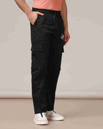Load image into Gallery viewer, Tagdo Cotton Multi-Pocket Cargo Pant for Men Black
