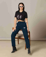 Load image into Gallery viewer, Tagdo Cotton Multi-Pocket Cargo Pant for Women Navy
