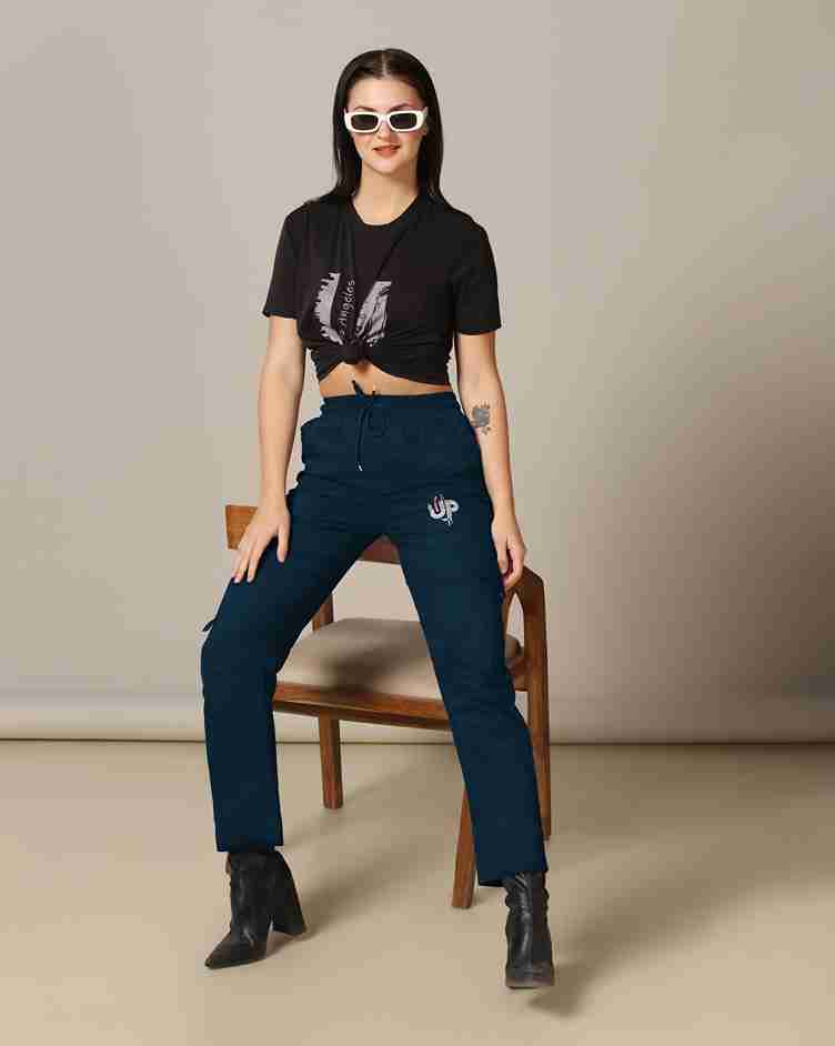 Tagdo Cotton Multi-Pocket Cargo Pant for Women Navy
