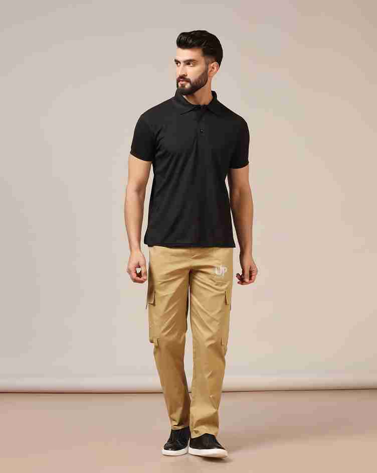 Tagdo Cotton Multi-Pocket Cargo Pant for Men Gold