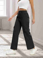 Load image into Gallery viewer, Tagdo Cotton Multi-Pocket Cargo Pant for Women Black
