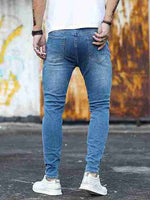 Load image into Gallery viewer, Tagdo Skinny Fit Stretch Denim Jeans for Men Light Wash
