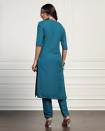 Load image into Gallery viewer, TAGDO Women&#39;s Straight Sequence Work Kurti Set
