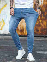 Load image into Gallery viewer, Tagdo Skinny Fit Stretch Denim Jeans for Men Light Wash
